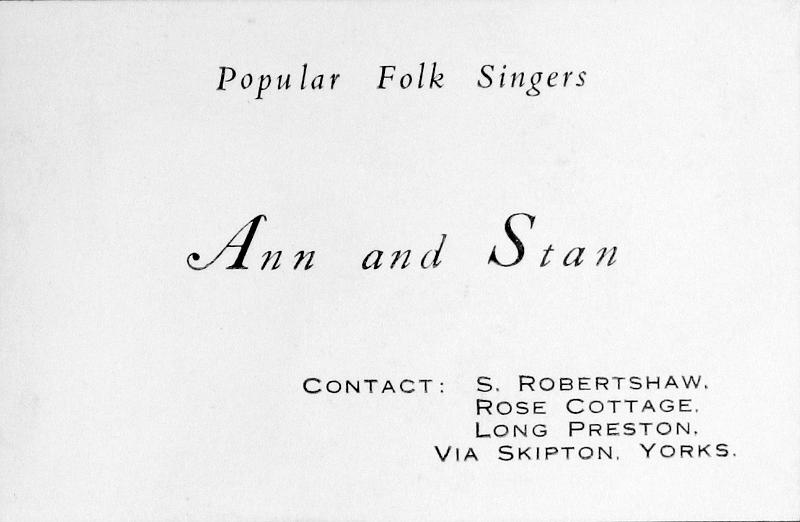 Ann and Stan - Folk Singers.jpg - Business Card for "Ann and Stan"
